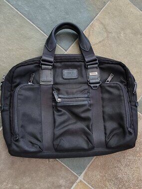 Tumi Organizer Brief Portfolio Black Bag